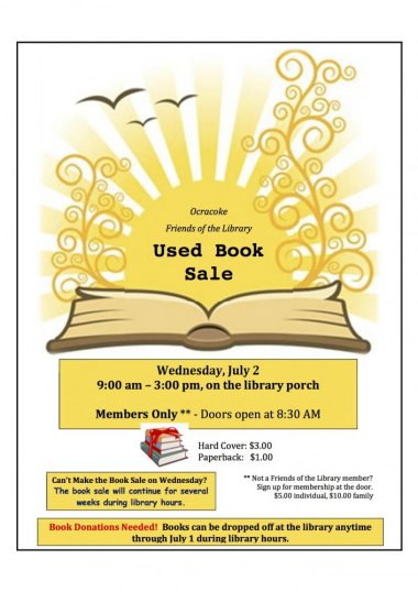 Library Book Sale Postponed; New Date: July 9th